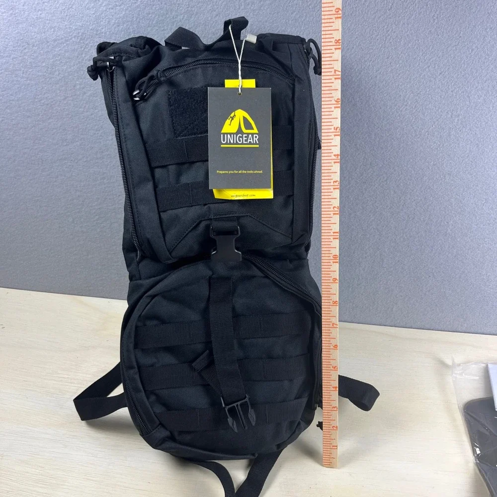 Unigear Tactical Hydration Pack Black 2L Water Bladder Hiking Backpack MOLLE
